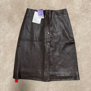 Reiss leathers skirt nwt